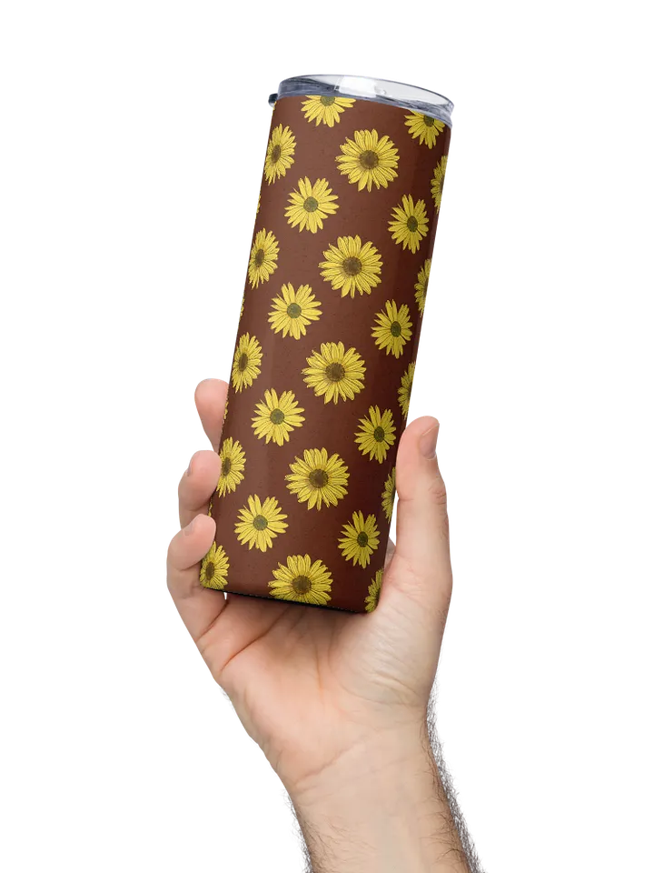 “Helianthus Sunflower Polka Dot” 20-ounce Stainless Steel Tumbler with Straw product image (2)