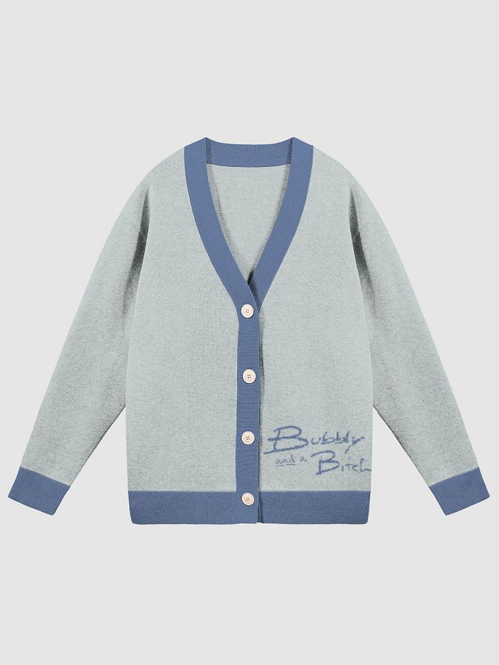 Bubbly and a B*tch (sm. duotone light blue) knitwear cardigan product image (3)