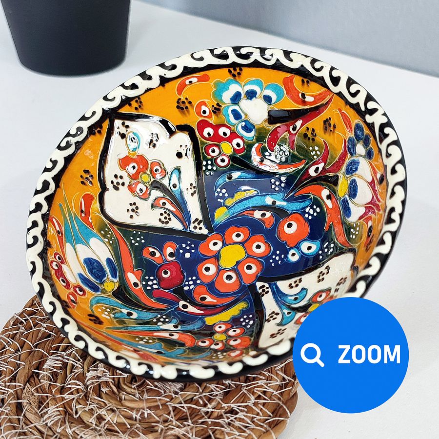Handmade bowl (Yellow), Turkish decor — handmade pottery, handmade ceramic, home decor, handmade gift, Turkish ceramic product image (3)
