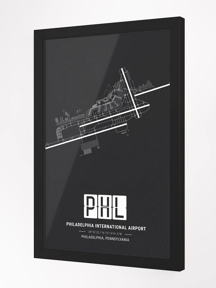 Framed Airport PHL Premium Map On Matt Paper product image (2)
