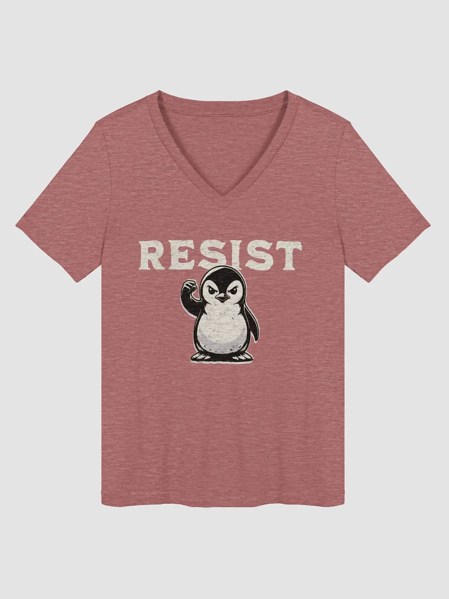 Resist Penguin V-Neck Tee product image (3)