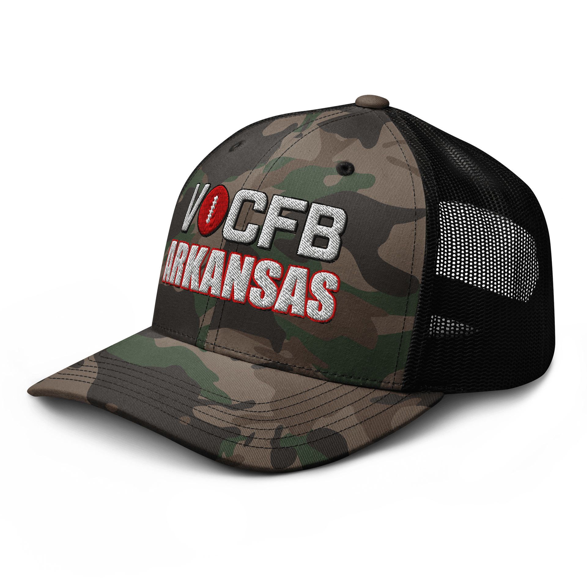 Arkansas VOCFB Camo Trucker Hat product image (6)