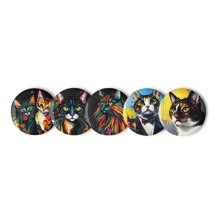 Whimsical Cat Pin Set product image (1)
