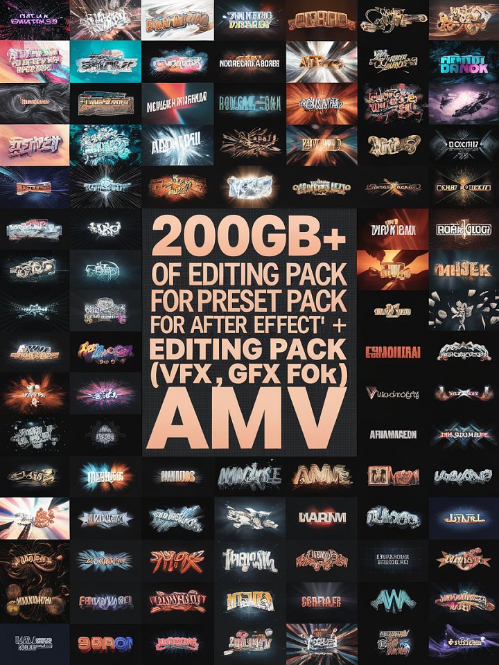 200GB+ OF EDITING PACK/PRESET PACK for After Effects | EDITING PACK for AMV (VFX,GFX Pack) product image (1)