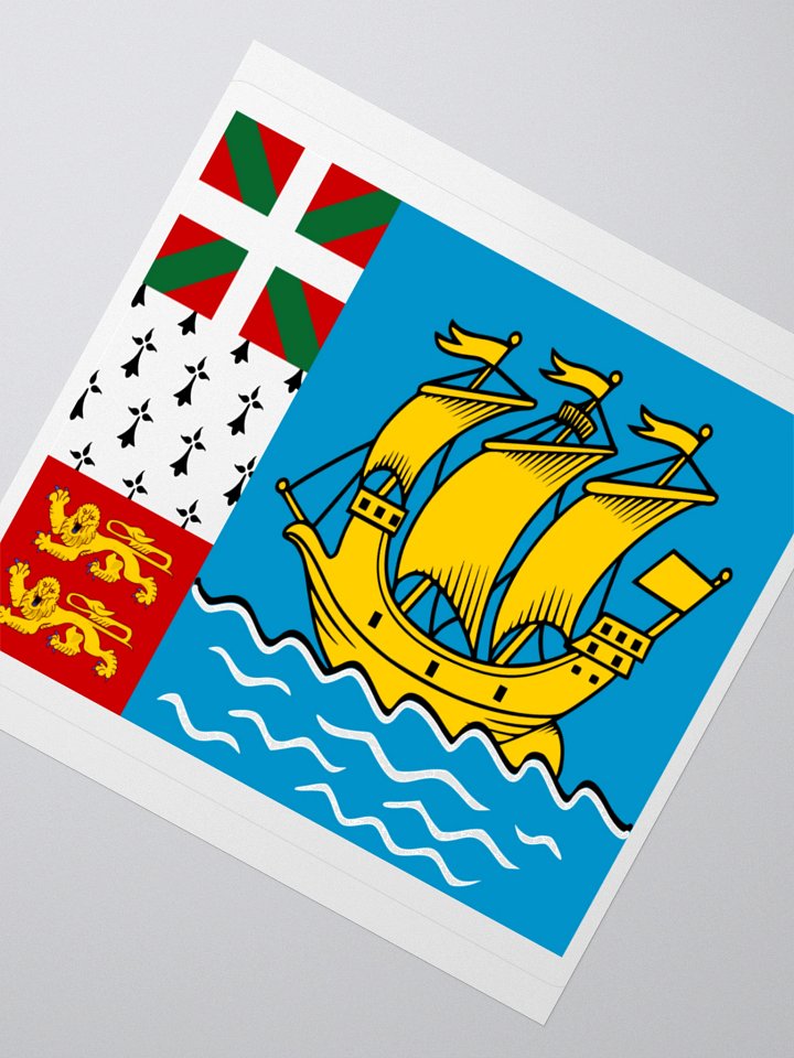 Saint Pierre and Miquelon Flag Sticker - Durable Vinyl for Indoor Use - Multiple Sizes Available product image (6)