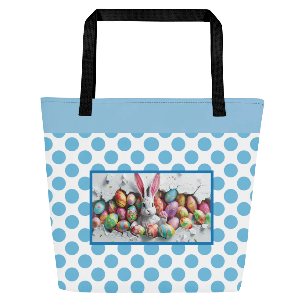 Easter Bliss Blue Bunny Tote product image (1)