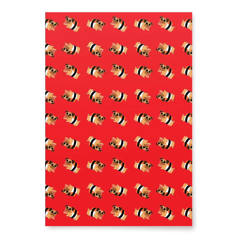 Sushi Pug Wrapping Paper product image (2)
