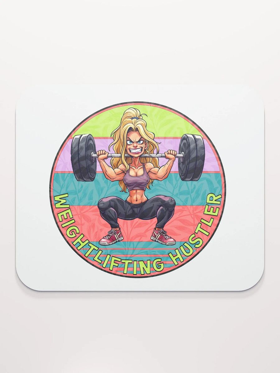 Weightlifting Hustler Female Strength Mouse Pad product image (3)