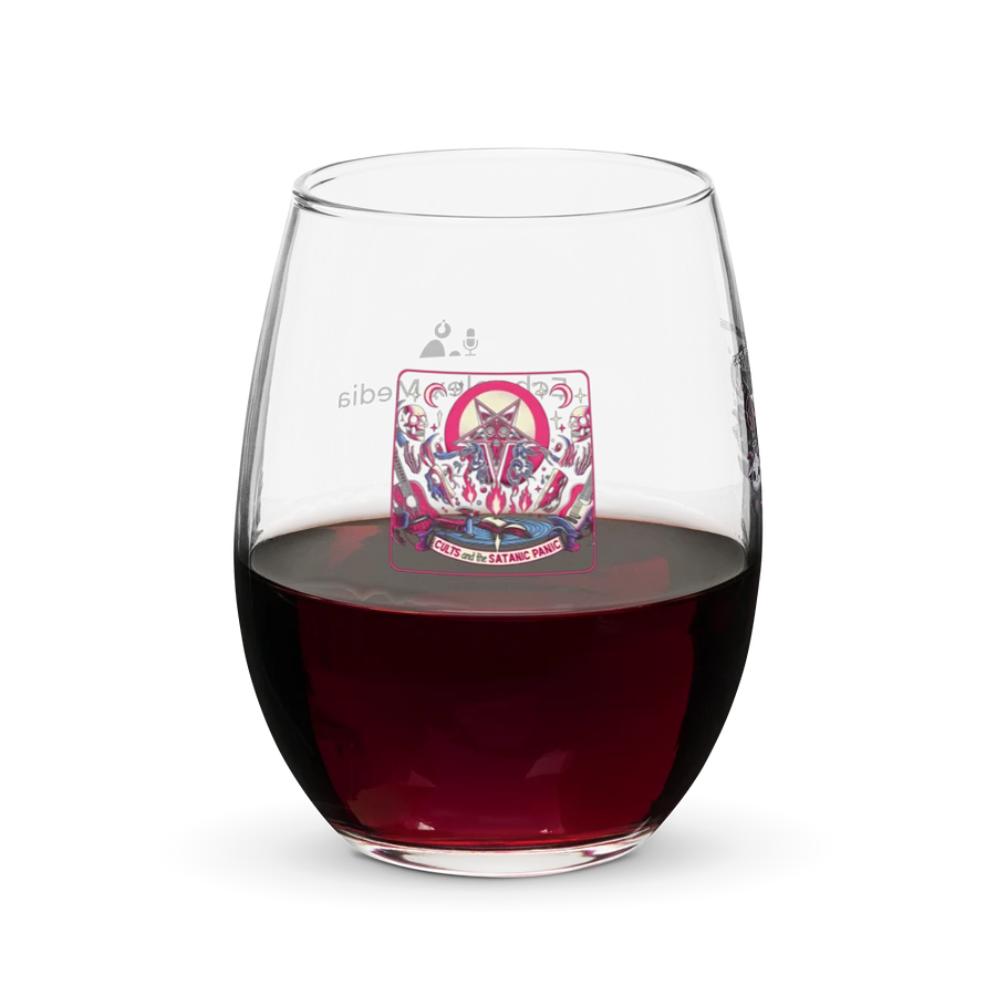 Cults And The Satanic Panic Stemless Wine Glass product image (6)