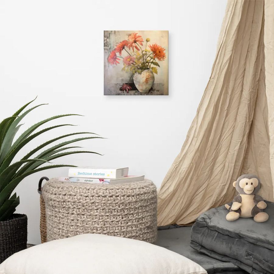 Art2401-30 Vase Flowers Still Life - Canvas Print - sm product image (4)