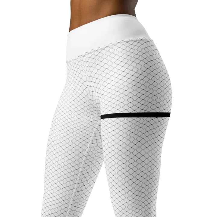 fishnet tech leggings - 82% polyester product image (1)