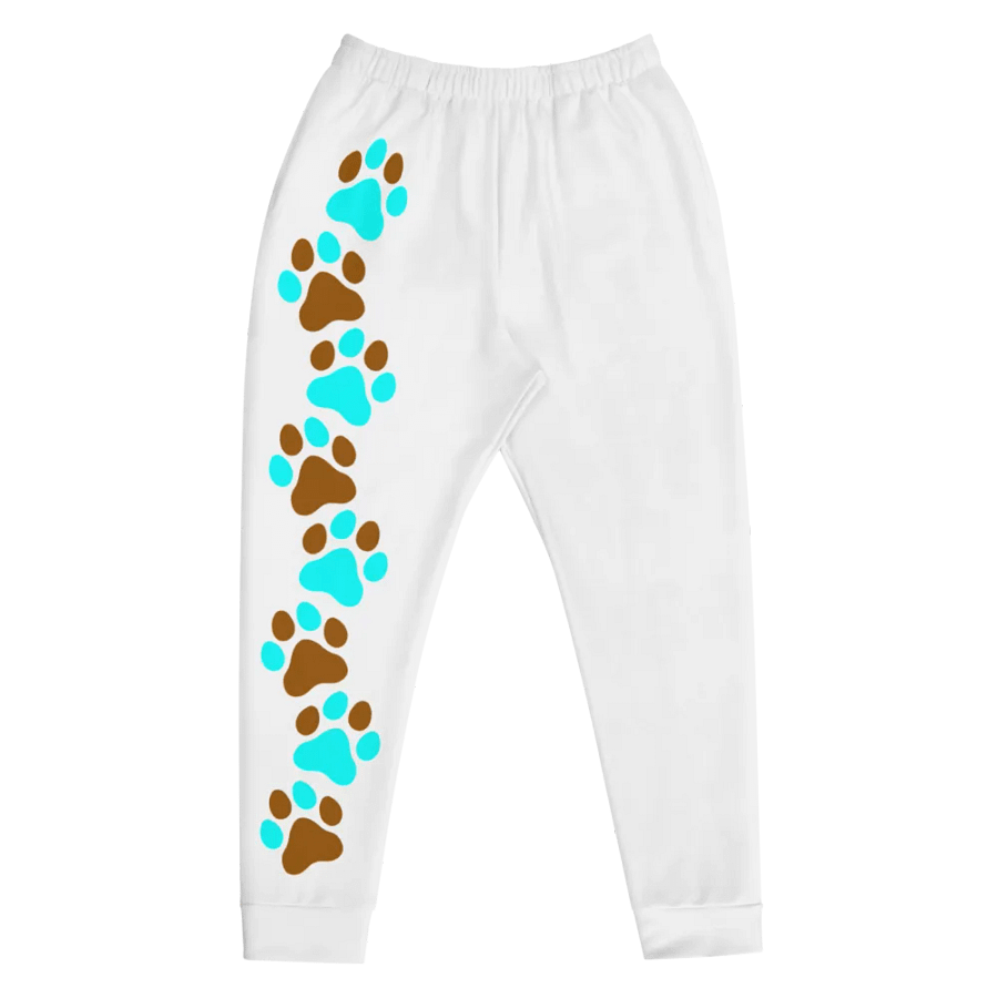 CassMutt Paw Print Joggers (WHITE) product image (3)