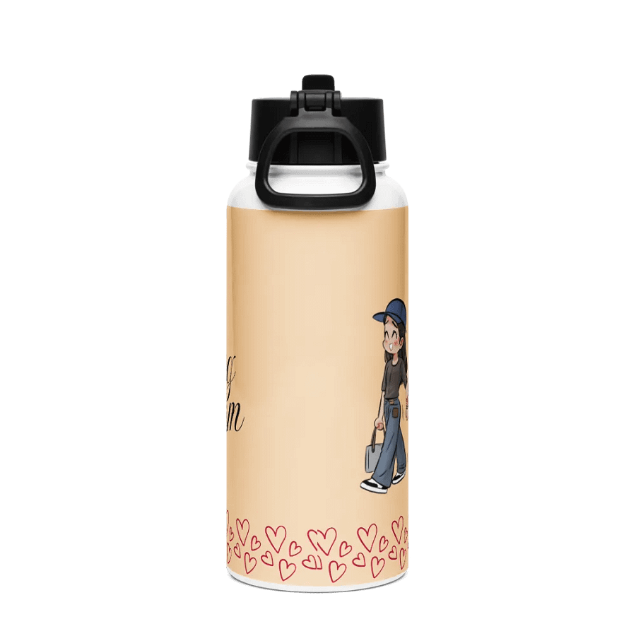 LingOrm Valentine Stainless Steel Water Bottle With a Straw Lid product image (4)
