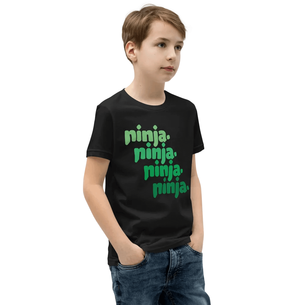Quad Ninja Kids Tee: Green product image (4)