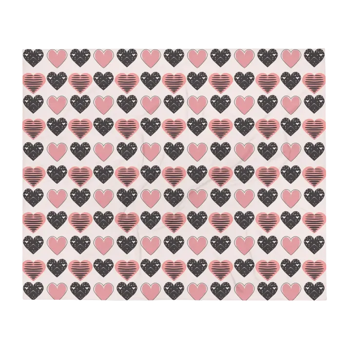 Pink Hearts Blanket product image (1)