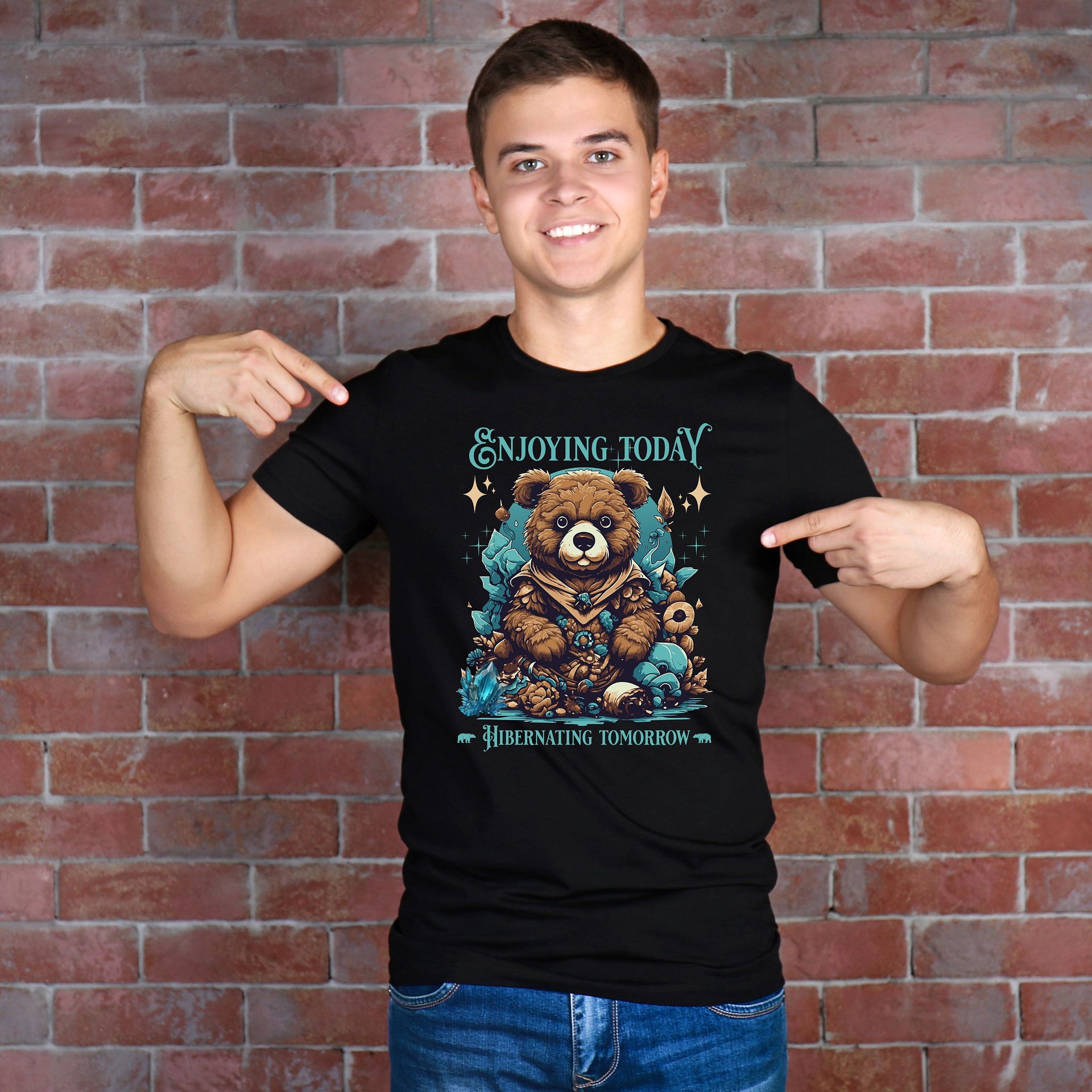 Enjoying today, hibernating tomorrow T-shirt. product image (1)