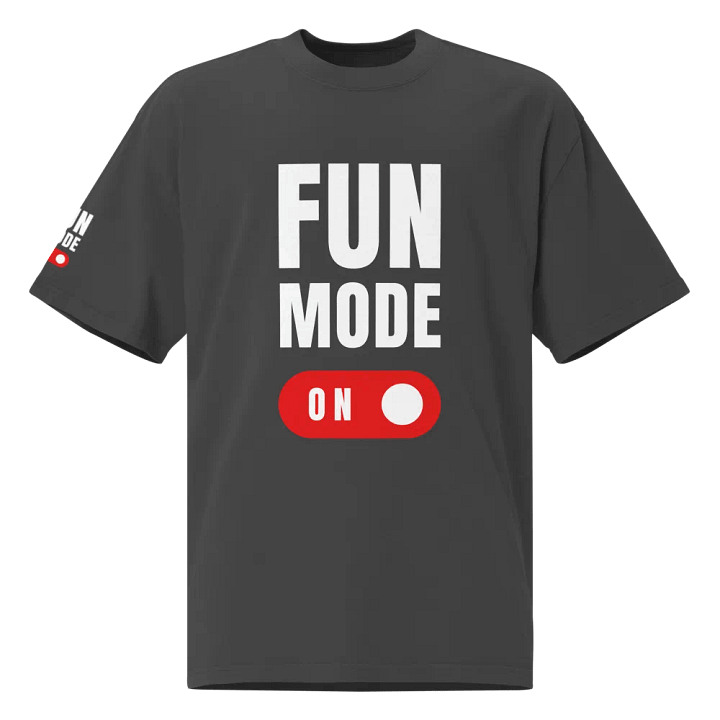 FAN MODE ON Oversized Faded T-Shirt product image (1)