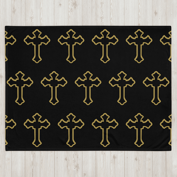 Exodus Cross - BLACK - Throw Blanket product image (1)
