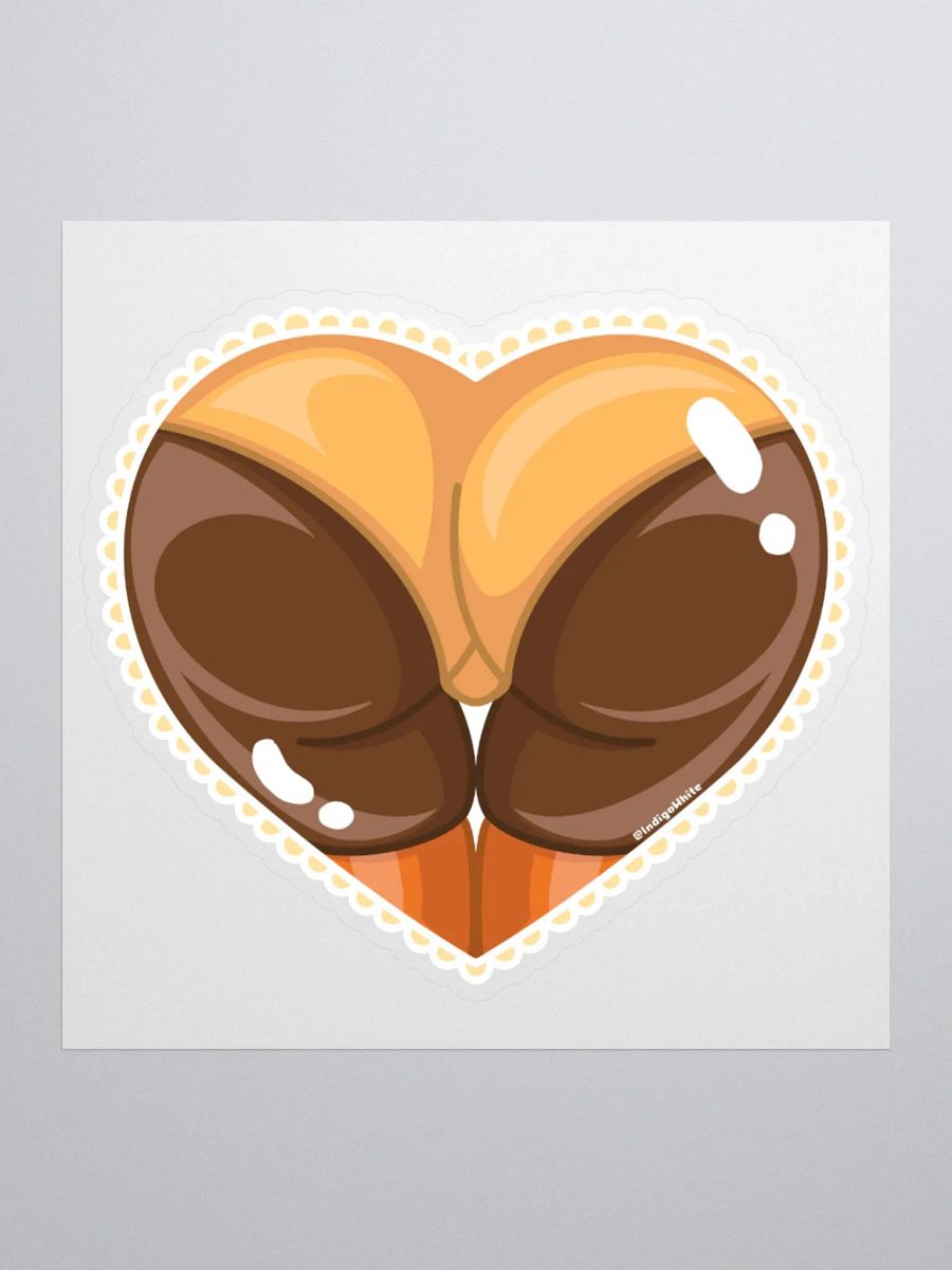 Orange Heart Booty Sticker product image (1)
