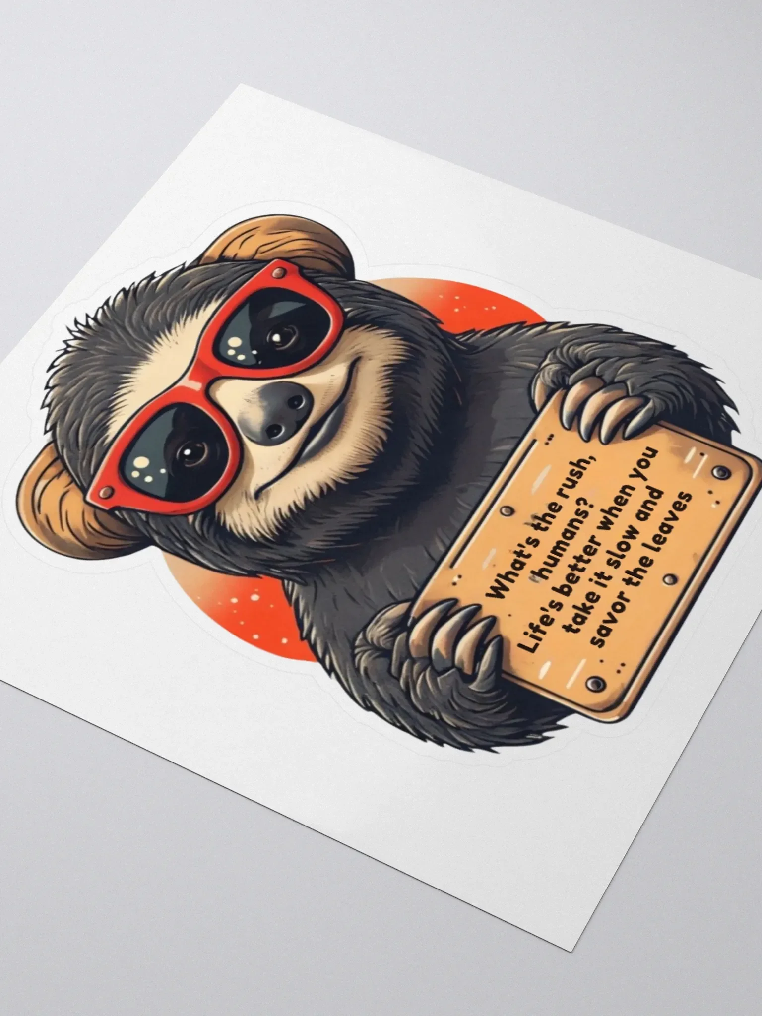 Happy Sloth Appeal Sticker product image (8)