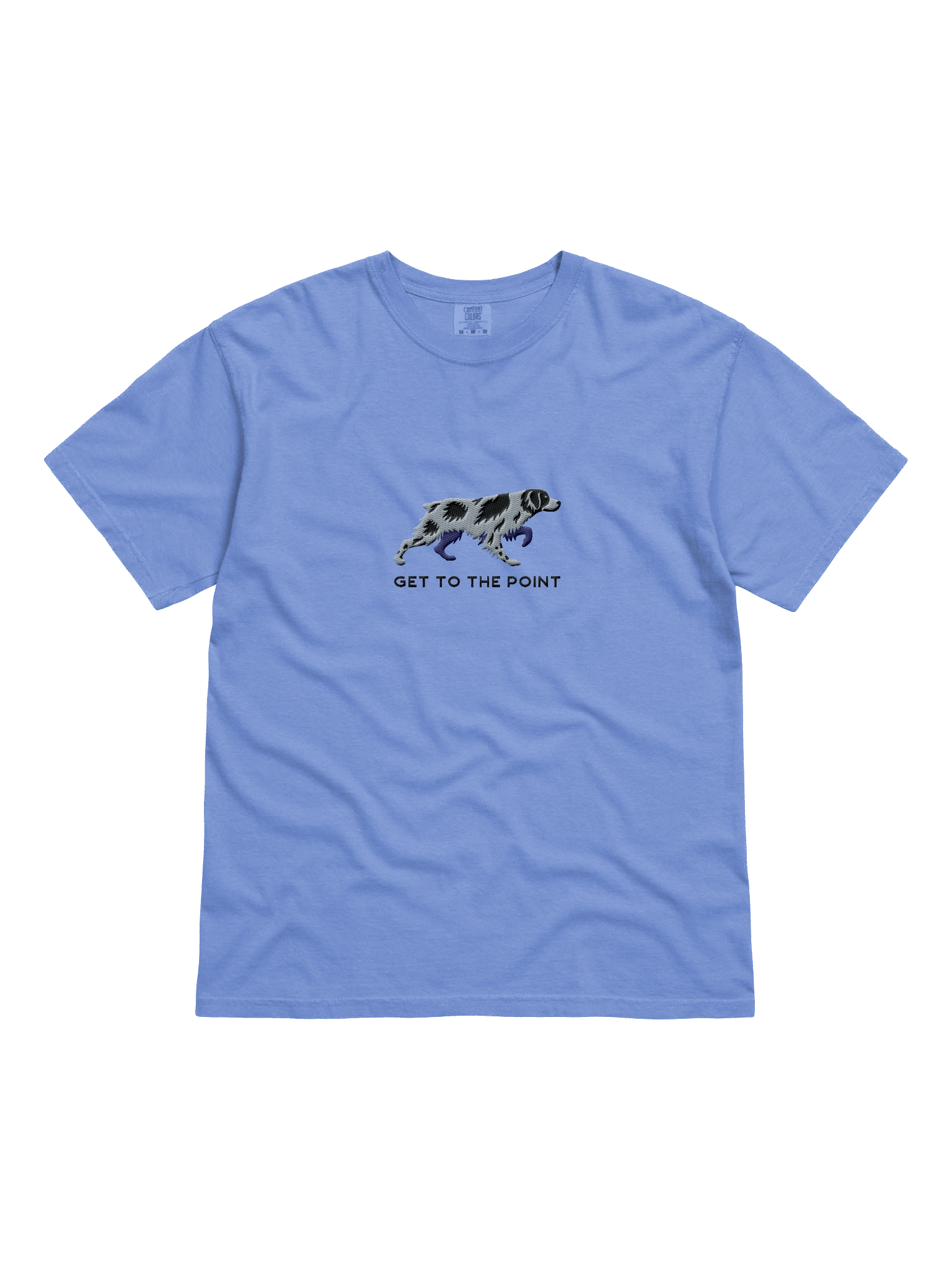Get to the Point T-Shirt(Embroidered) of a Brittany Spaniel(Blue Merle) product image (4)