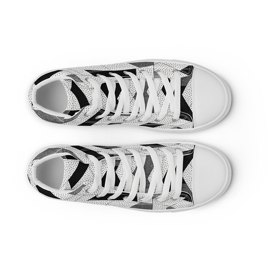 Escher Illusion Women's High Top Canvas Shoes product image (9)