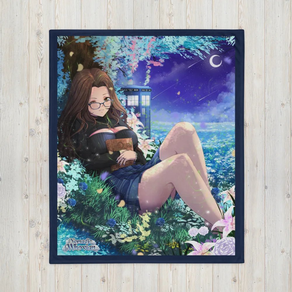 Reading Whovie 60″ × 80″ Blanket product image (4)
