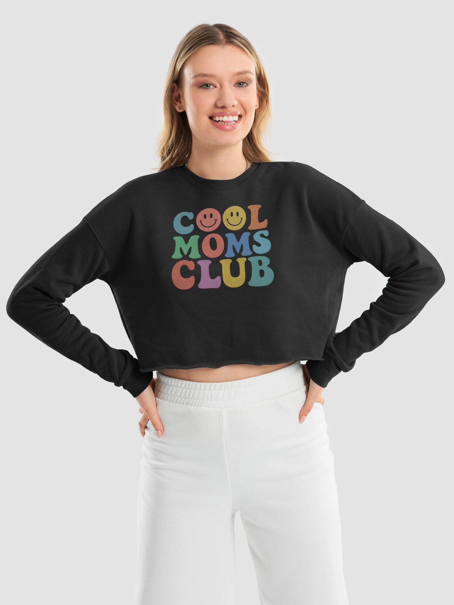 Cool Moms Club Crop Top | Retro Color Pop Mom Tee | Cute & Fun Mother’s Day Gift product image (9)
