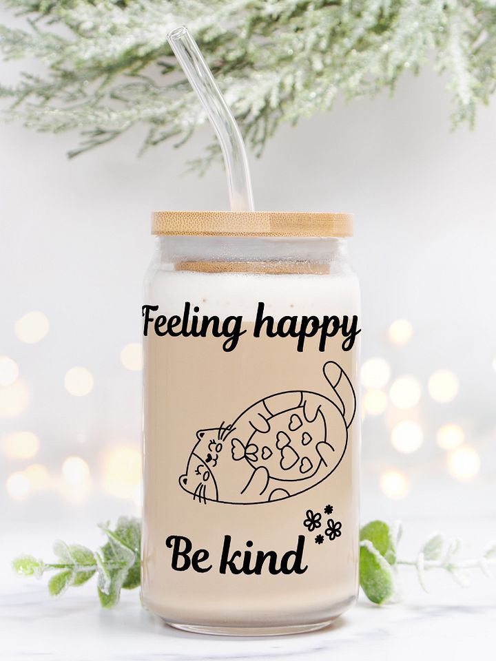 Feeling happy wellness glass can product image (1)