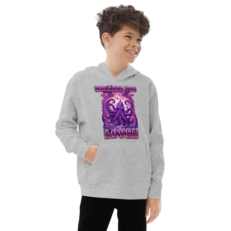 Heart of the Kraken Kids Fleece Pullover Hoodie product image (2)