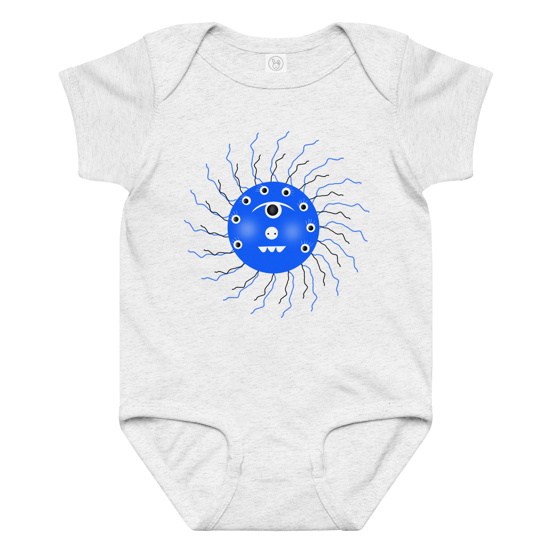 Electric Blue Creature Baby Bodysuit product image (3)