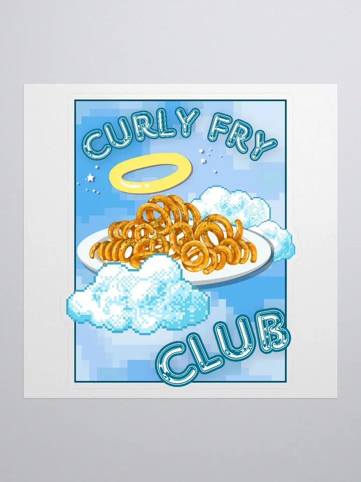 CURLY FRY CLUB kiss-cut sticker product image (1)