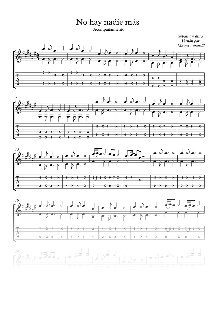 No hay nadie más - Partitura + Tabs Completas + Pista product image (2)