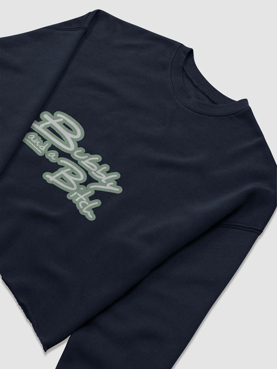 Bubbly and a B*tch (lined design, #96B697) Women's Fleece Crop Sweatshirt product image (29)