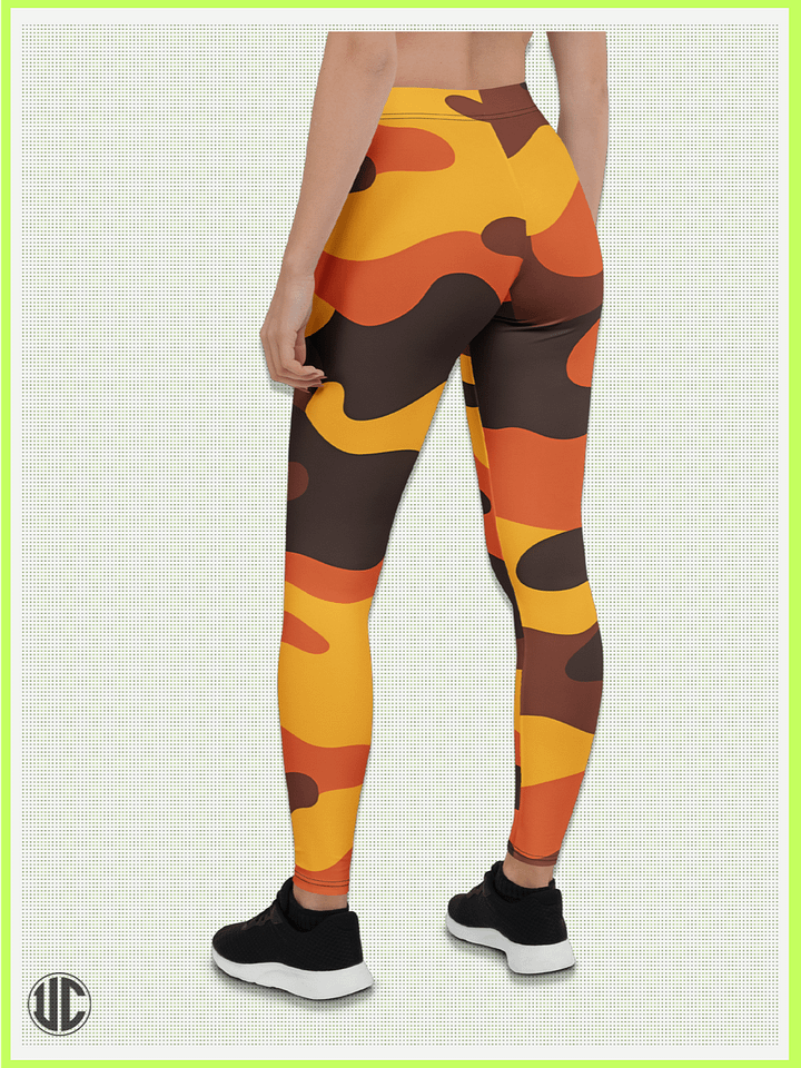 Savage Sunset Orange Camo – Women’s Leggings product image (2)
