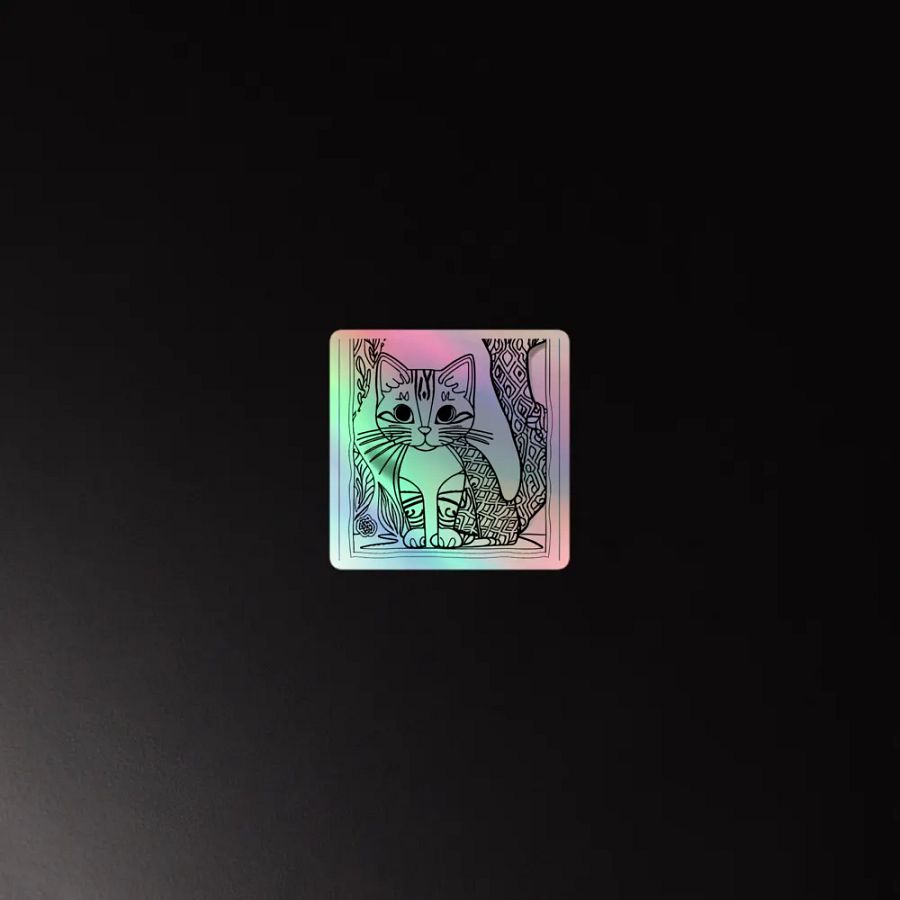 Whiskered Wonderland Holographic Sticker Sheet product image (4)