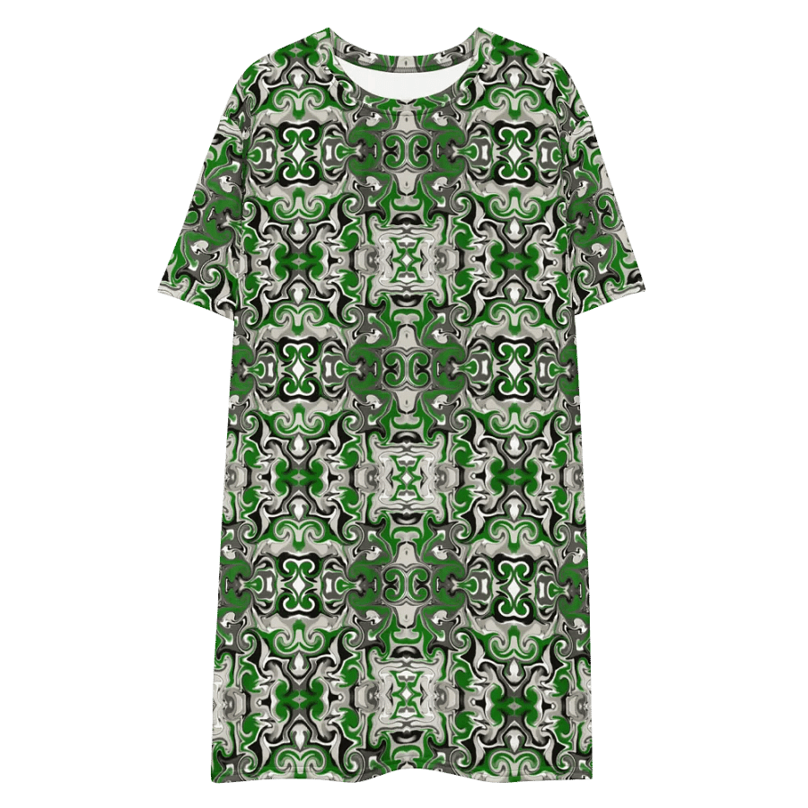 Green Baroque T-Shirt Dress product image (4)