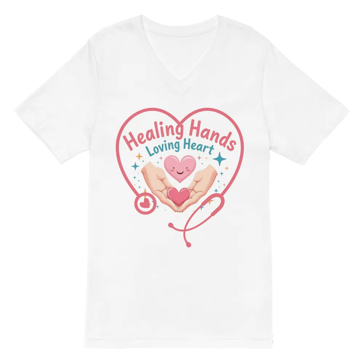 Healing Hands & Loving Heart V-Neck Tee product image (6)