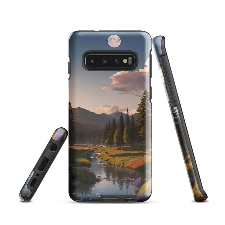 River Valley Samsung Tough Case - Tranquil Mountain Landscape Design product image (1)