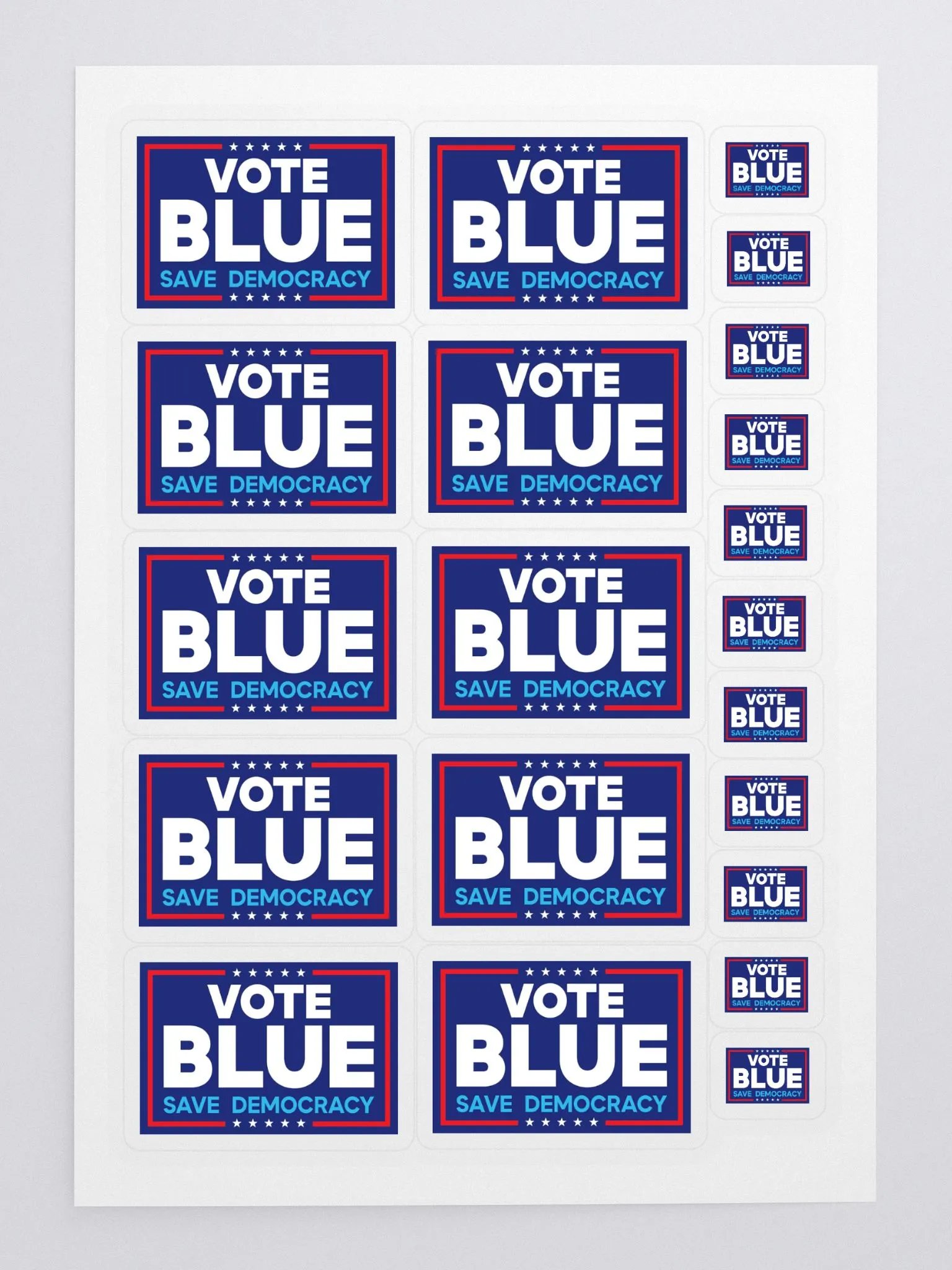 'Vote Blue Save Democracy' Sticker Sheet product image (3)