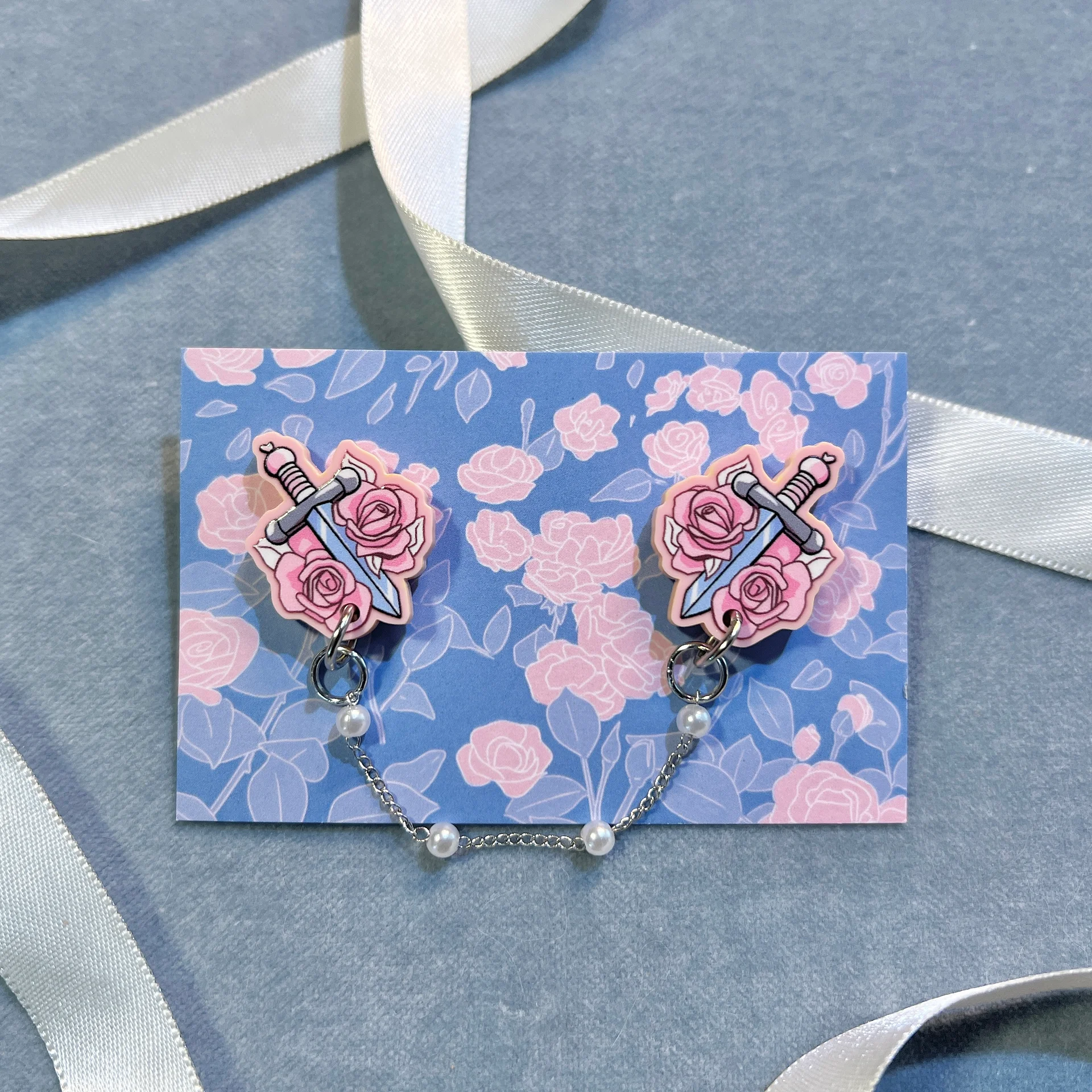 Sword and Roses Collar Pin Set product image (1)
