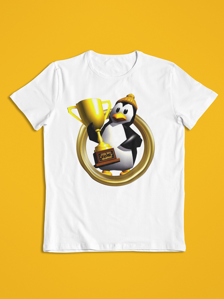 Penguin Trophy - Retro Vintage Racing Video Game Style Unisex T-Shirt product image (1)