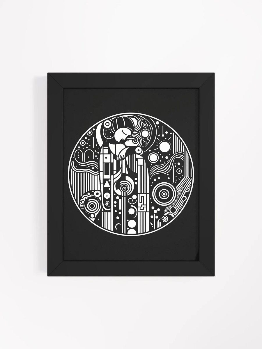 The Lovers Black White Surrealism Drawing Framed Matte Poster product image (16)