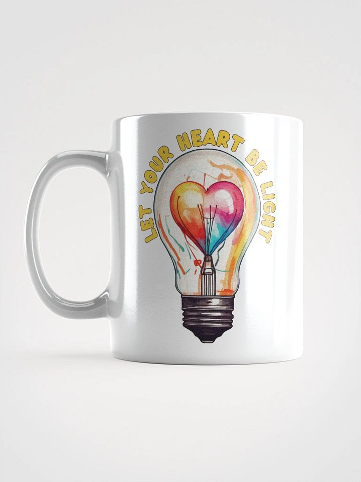 Reflective Bulbs Graphic | White Coffee Mug | Let Your Heart Be Light product image (1)