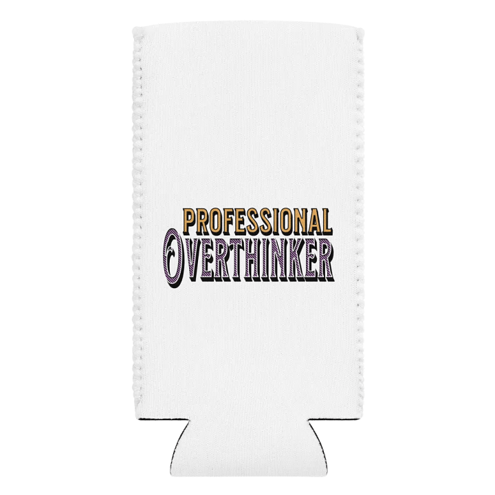 Professional Overthinking Striped Can Cooler product image (2)