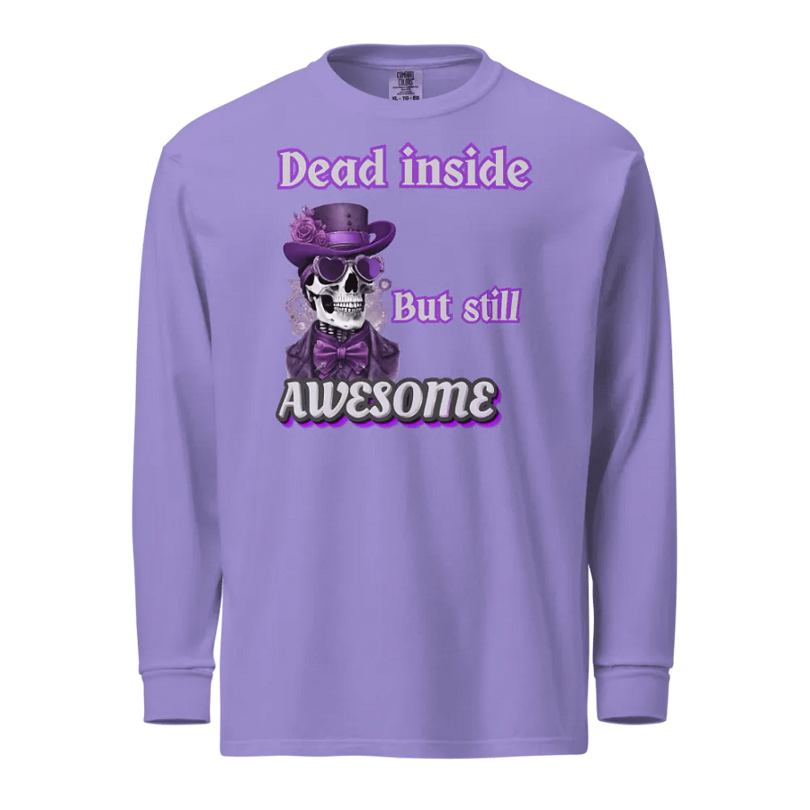Awesome Male skeleton heavyweight Long Sleeve tee product image (6)