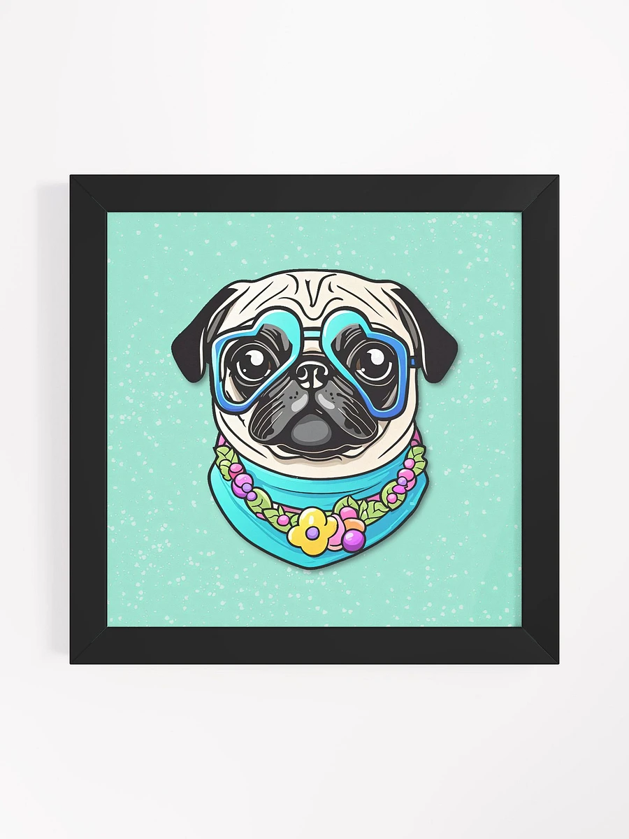 Retro Pug Framed Wall Art Print product image (2)