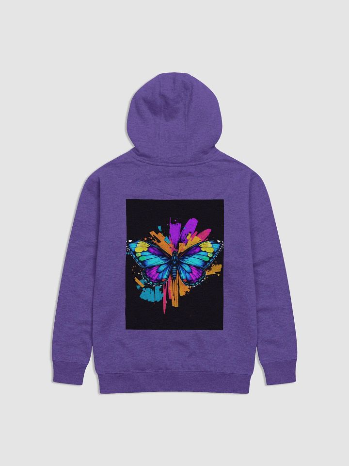 Vibrant Butterfly Splatter Hoodie- image on both sides product image (2)