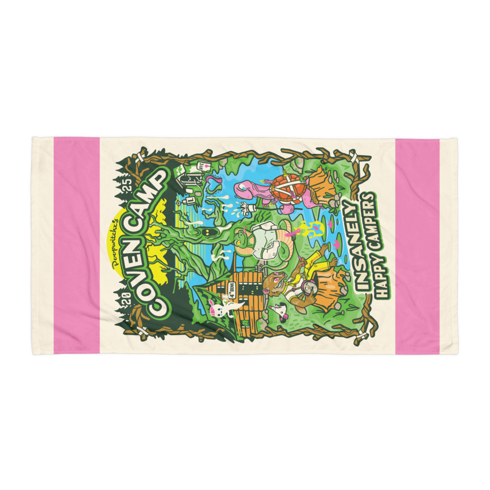 Copy of Coven Camp 25 - Pink Insanely Happy Towel product image (1)
