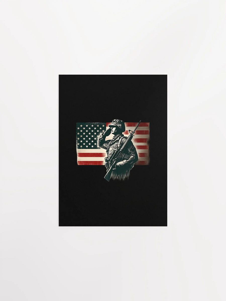 Saluting Soldier - Proud USA Patriotic Tribute Vintage Poster product image (11)